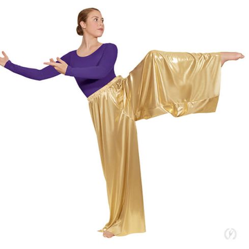 Wide Leg Metallic Palazzo Pants