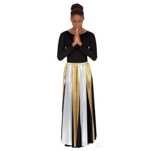 Metallic Worship Dance Streamer Skirt/Top,Metallic Streamer Worship Dance Overlay,Girls Metallic Streamer Worship Dance Overlay