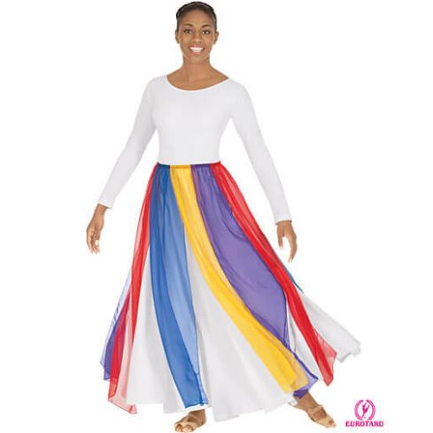 Multi Color -STREAMER Overlay,Chiffon Streamer Liturgical Praise Overlay,Girls - Chiffon Streamer Liturgical Praise Overlay