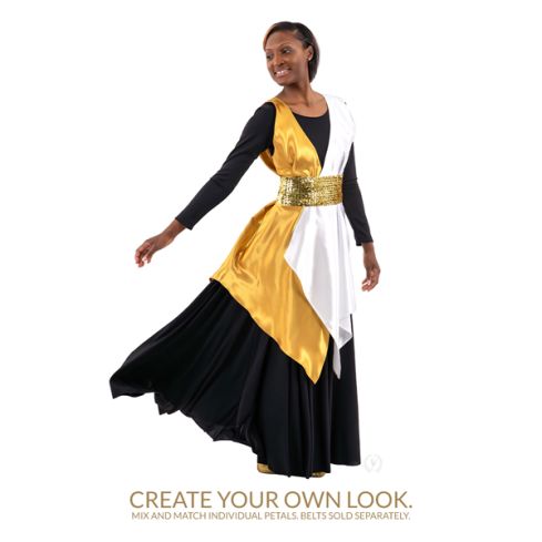 Rose of Sharon Satin Single Shoulder Petal Overlay