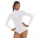 Microfiber Zipper Back Mock Neck Leotard,Women's Microfiber Zipper Back Mock Neck Leotard