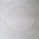 White Ecclesiastical Brocade-White